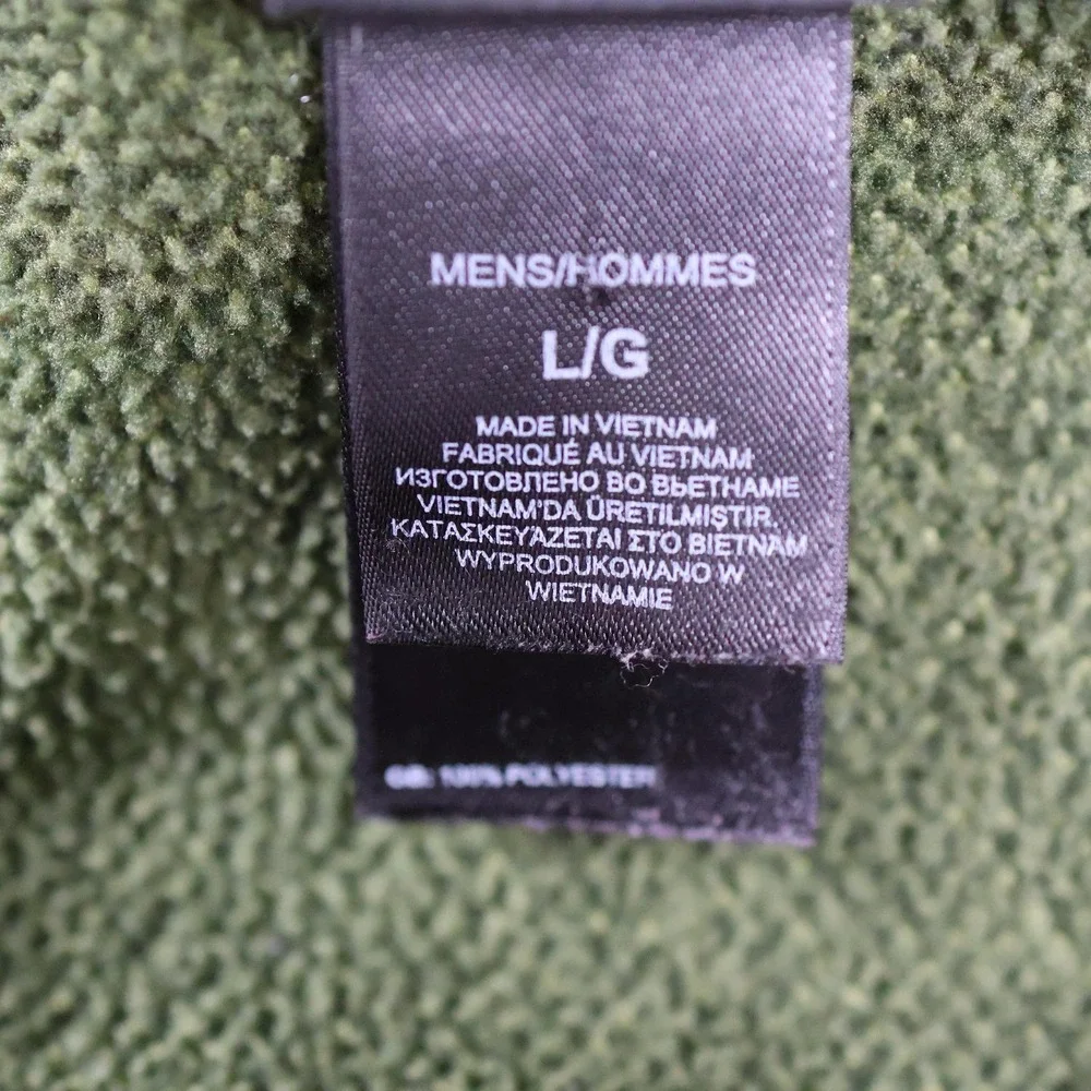 The North Face Sweater Mens Large‎ Green 1/4 Zip Pullover Mock Neck Fleece